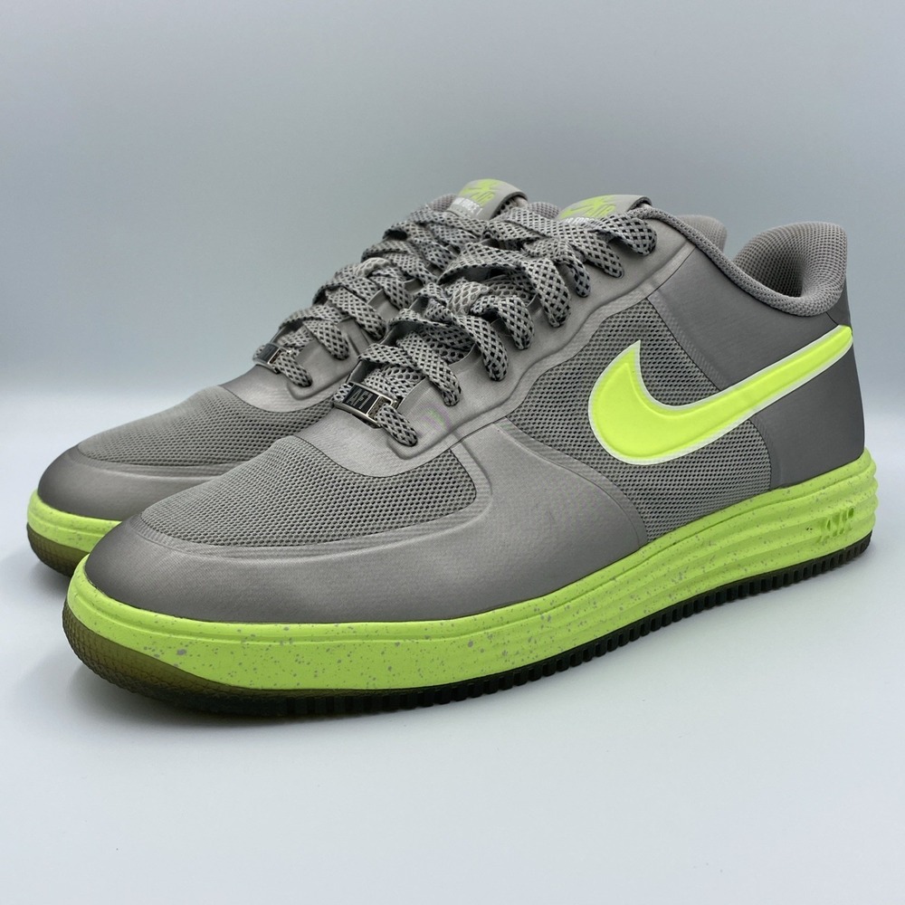 Nike Lunar Force 1 Fuse Granite Volt Sneakers Men's Size 11 Lunarlon 555027-002